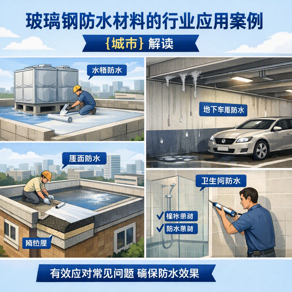 玻璃钢防水材料的行业应用案例，伊犁解读